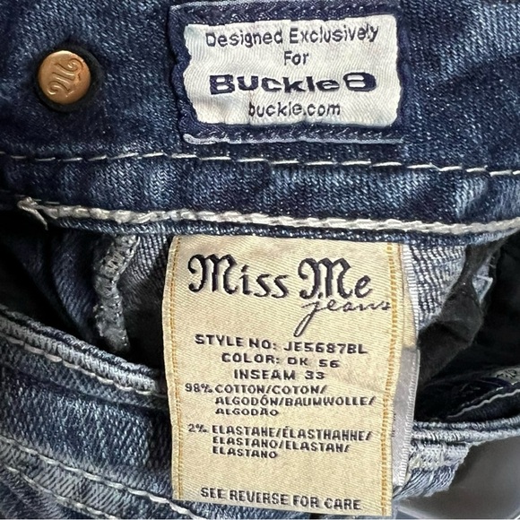 🌻Y2K Miss Me Fleur de Lis Boot Jeans (Buckle Collab) | Women's Size 27 - Picture 8 of 9